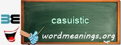WordMeaning blackboard for casuistic